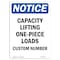 Signmission OSHA Notice, 5" Height, Capacity Lifting, 5" X 3.5", Portrait OS-NS-D-35-V-10437 - alternate 1